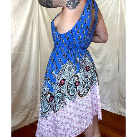 Intimately Free People Rendezvous Blue Paisley Slip Dress - Picture 1 of 6